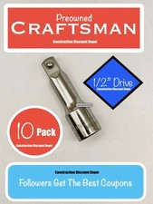 USED 10 Pack Craftsman 1/2-in. drive 3" Extension Bar CMMT44133 1/2x3