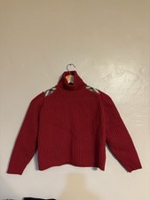 Vintage Authentic Women Burberry Rib knit turtleneck, Size M