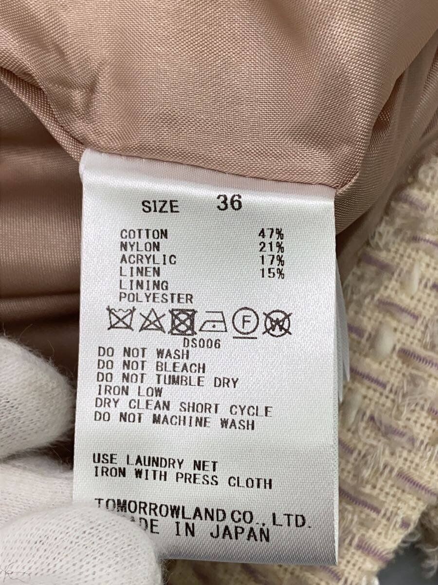 Giacca TOMORROWLAND altra etichettata 2022SS filato misto tweed senza colletto 36 IVO usata