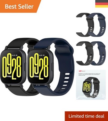 MIJOBS 2er Set Silikonarmbänder für Xiaomi Active & Lite   , Atmungsaktiv