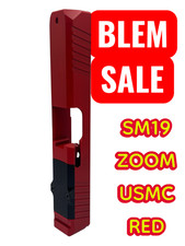 Blem Zoom For G19 Custom Slide Gen3 New Cerakote Upper Stripped Usmc Red Blem Zoom For G19 Custom Slide Gen3 New Cerakote Upper Stripped Usmc Red