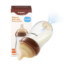 Thyseed Glass Natural Anti-Colic Baby Bottles  Newborn Breast Like Nursing