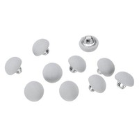 10 StüCk StoffknöPfe,10Mm,Metall,Zum NäHen,Basteln,Silbergrau
