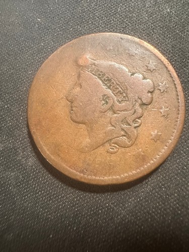 1836 Coronet Head Matron Large Cent 1c Lot# 1098 - Picture 2 of 7