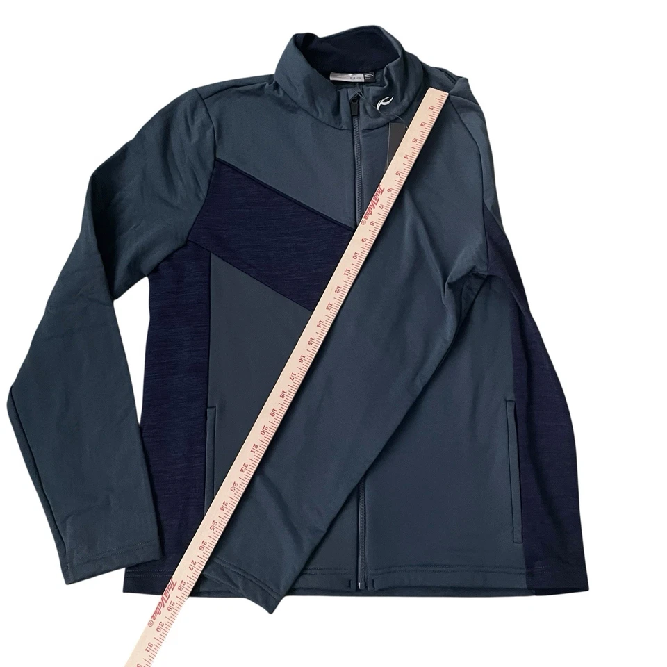 KJUS Damon Midlayer Full Zip Jacket Steel Blue Golf Size Large - Image 3 of 4