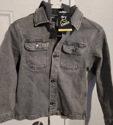 Art Class Boys Denim Jacket W/Hood Size 14 Husky. NWT