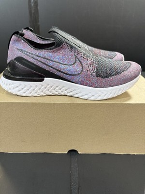 Nike Epic Phantom React Flyknit Running Shoes Womens Sz 8.5 Black New BV0415-002