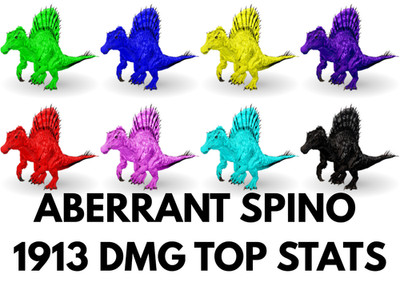 Aberrant Spino 1913 DMG TOP STATS Ark Survival Ascended Official PVE