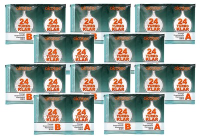 10x Alcotec TurboKlar 24hr Finings for clearing Homebrew Turbo, Wine, Beer,