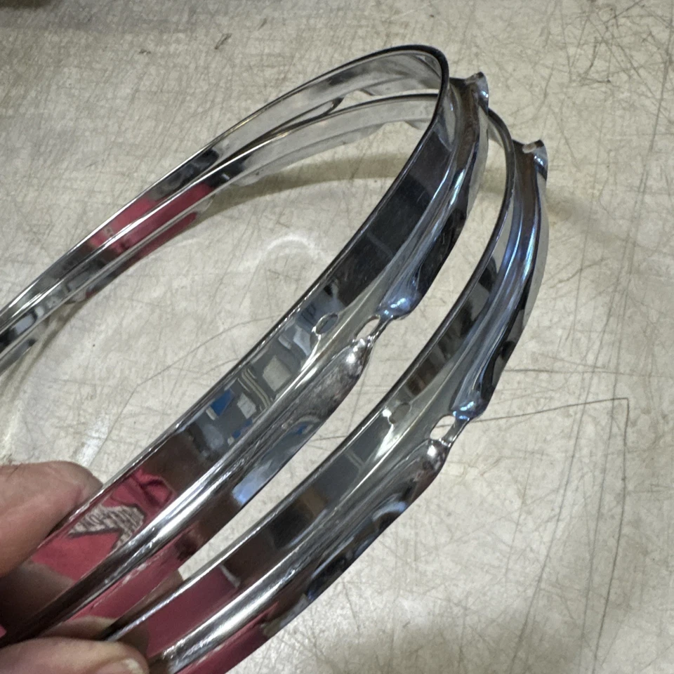 2x Vintage 1970 Ludwig Vistalite 16" llanta aro piso Tom COS 1976 Foto 4 de 4