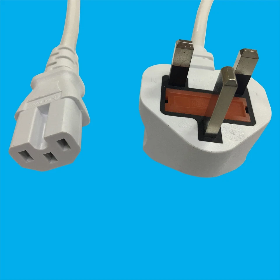 1m 3 Pin UK Mains Power Cable IEC C15 Curly Kettle Lead, Max Pin Temp 120 Deg - Image 3 of 4