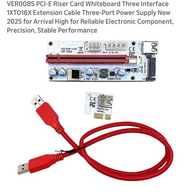 ( 6 ) PACK - VER 008S PCI -E 16X TO 1X RISER CARD EXTENTION CABLE