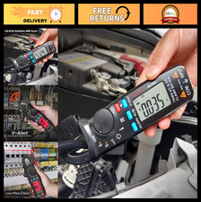True RMS 6000 Counts DC Clamp Meter - Auto-Ranging Digital Multimeter for HVAC,