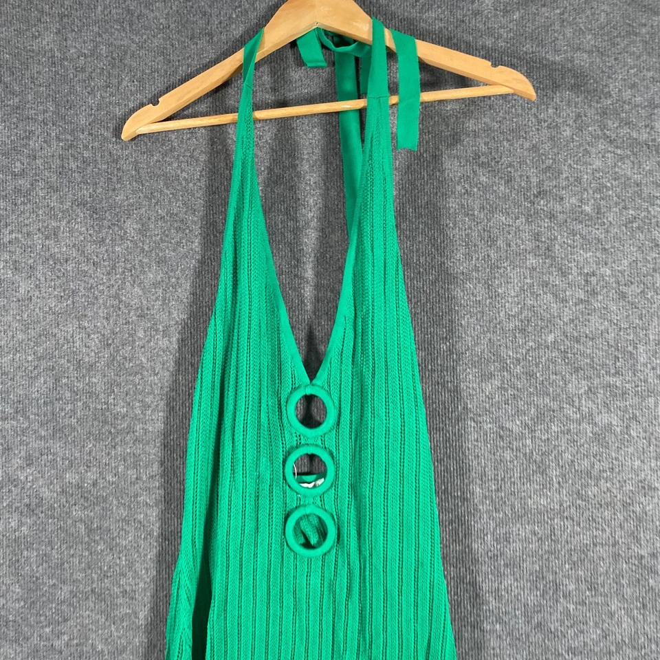 Kookai Dress Womens 12 Green Maxi Backless Crochet Evening Cocktail Party NEW P2 - image 2 of 4