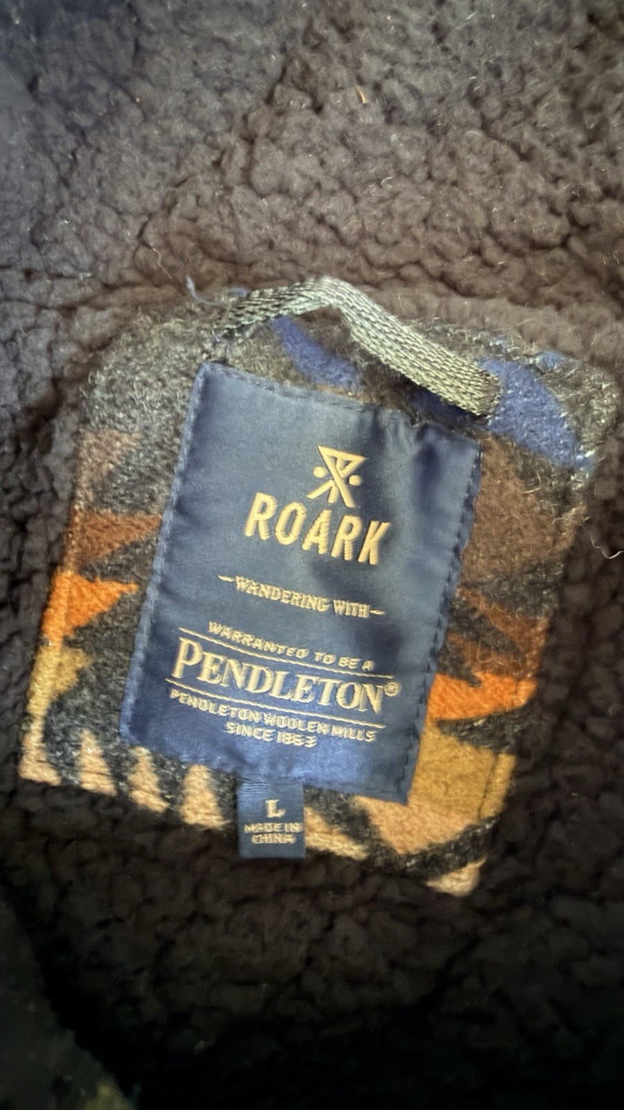 Roark Pendleton Wool Mens Coat Jacket Large - image 2