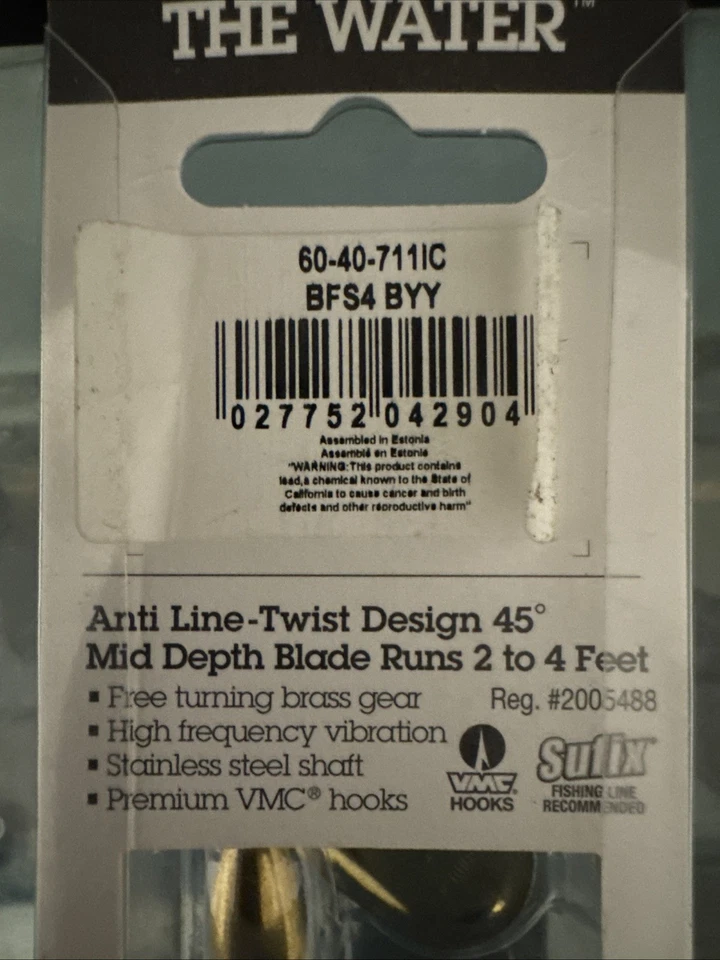 Señuelo de pesca giratorio Blue Fox Super Vibrax 3/8 onzas tamaño 4 elección de colores Foto 3 de 4