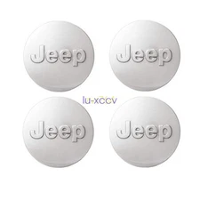 4x Jeep 64mm 2.5" Silver Wheel Center Cover Caps Grand Cherokee Wrangler Compass