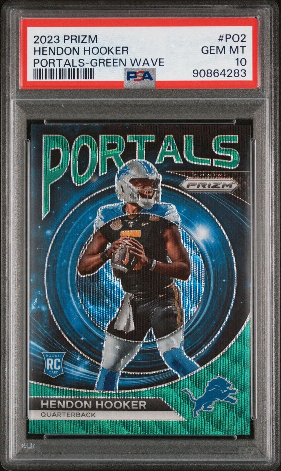 Hendon Hooker Panini Prizm Portals #PO2 Green Wave