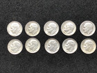 Roosevelt  Dimes  (Lot of 10)    90% Silver      (M1693)