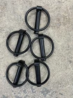 5 Pack of Tractor Implement Heavy Duty Black Lynch Pins with Ring 7/16" x 2 3/8