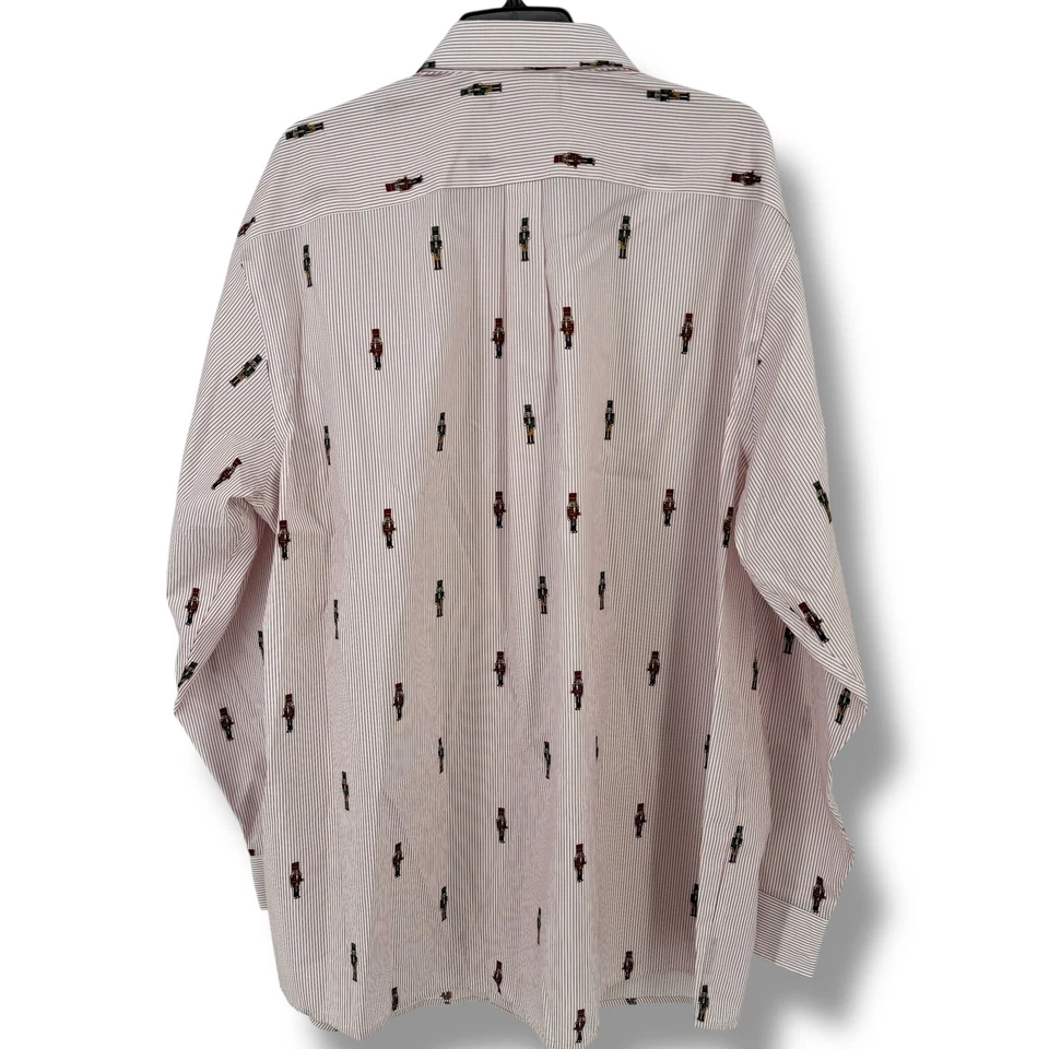 Camisa Cascanueces Navidad Inteligente Roundtree & Yorke Travel Para Hombre Talla 2XT Alta Foto 4 de 4