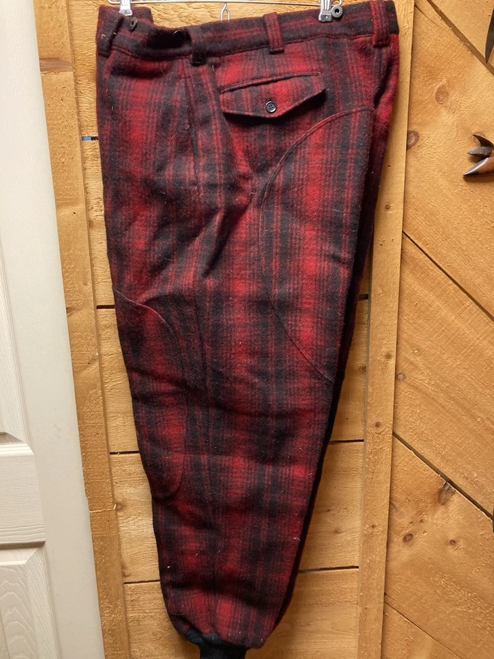 Vintage Woolrich 38x31 Wool Buffalo Plaid Hunting Pants NEVER WORN Classic - Image 4 of 4