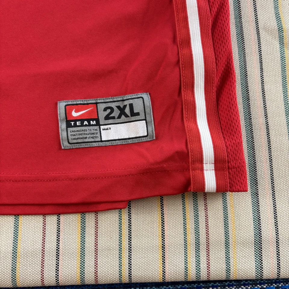 Camiseta de basquete Nike Team Wings Elite masculina 2XL vermelha sem mangas uniforme AAU 32 - Imagem 2 de 4