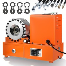 Electric Hydraulic Hose Crimper Tool with 8 Dies 110V Portable Crimping Machine