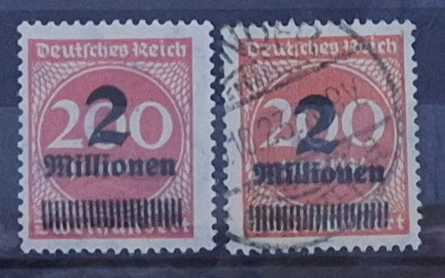 Deutsches Reich - stamps pair - Mi 309 - used and unused