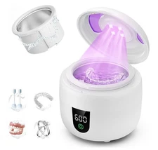 Ultrasonic Retainer Jewelry Cleaner Machine with Removable Inner Tank 45kHz New