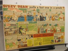 newspaper ad premium 1930s DIZZY DEAN cereal box baseball PULLS FAST token #3