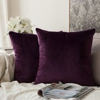 Kissenbezug Samt Couchkissen Dekokissen Zierkissen Wohnzimmer 50X50Cm 2 StüCk