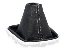 SCHALTMANSCHETTE FUR OPEL ASTRA K 2015-2021 SCHALTSACK ECHTELEDER NAHT WEISS