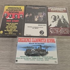 Creedence Clearwater Revival 4-Cassette Tape Lot   Hot Stuff, The Concert, Down