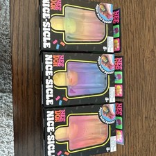 NeeDoh Nice-Sicle Popsicle Set of 3 Multicolor Squishy Lot Bundle Nee Doh NEW