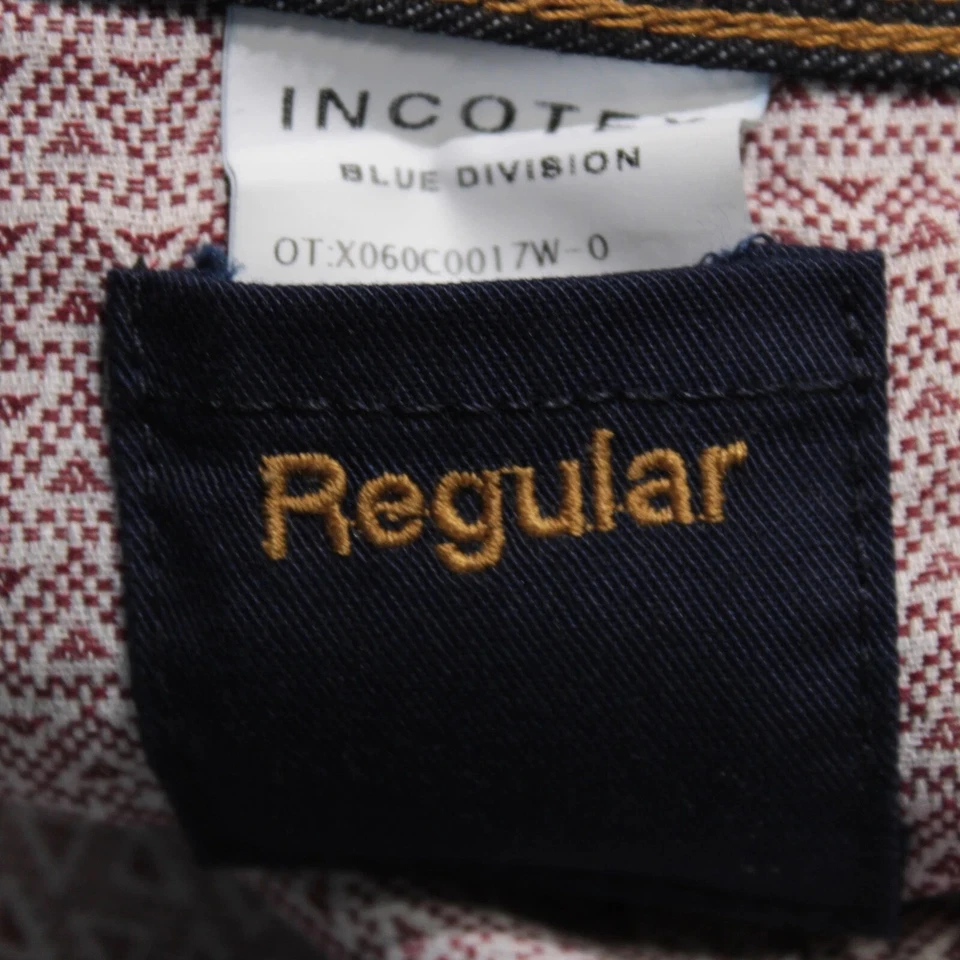 Jeans Incotex Talla 33 EE. UU. Azul Oscuro Mezcla Algodón Denim Foto 4 de 4