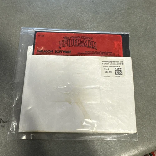 The Amazing Spider-Man Commodore 64 C64 - Floppy Disc Only No Box Or Manuals