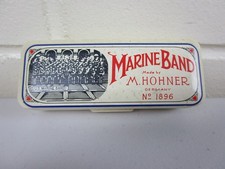 Vintage 80s M. Hohner Marine Band No. 1896 Harmonica Key of C Made In Germany