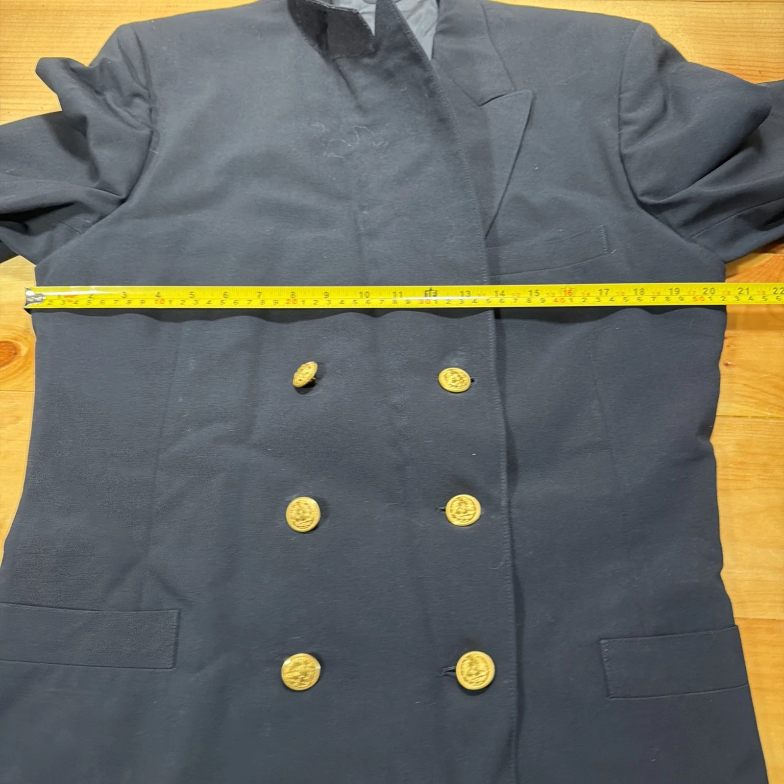 Vintage  US Navy  Service Dress Blue Jacket 42L USNA Issued Academy Thorngate image 4