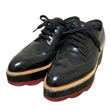 PRADA Prada Wave Sole Wingtip Shoes 1E935G Size 37 Black Women USED