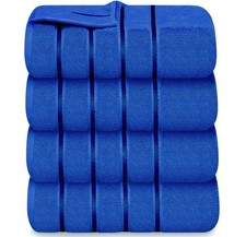 Bath Towels Set of 4 27x54 600GSM 100 Cotton Ring Spun Absorbent