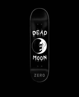    Zero Skateboards Dead Moon Skeleton Rock Band Skate Deck 8.5''
