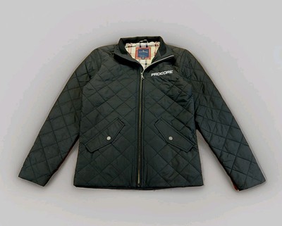 Brooks Brothers Diamond Quilted Jacket Full Zip Tartan Plaid Size XS