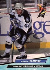 ROMAN HAMRLIK 1992-93 Fleer Ultra #201 Tampa Bay Lightning Rookie D Hockey Card