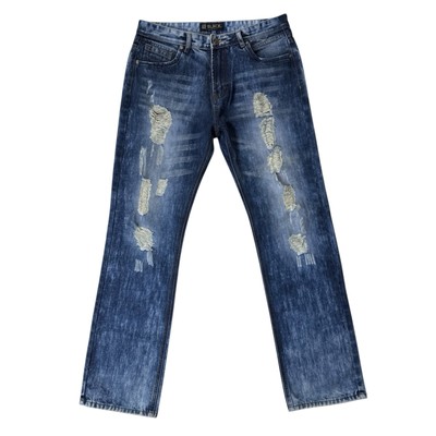 CJ Black Premium Denim Jeans Distressed Relaxed Straight 34 x 34 Acid Wash
