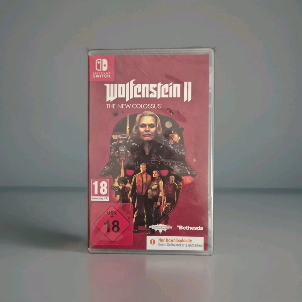 Wolfenstein II: The New Colossus - Nintendo Switch -Only Download Code Neu Ovp