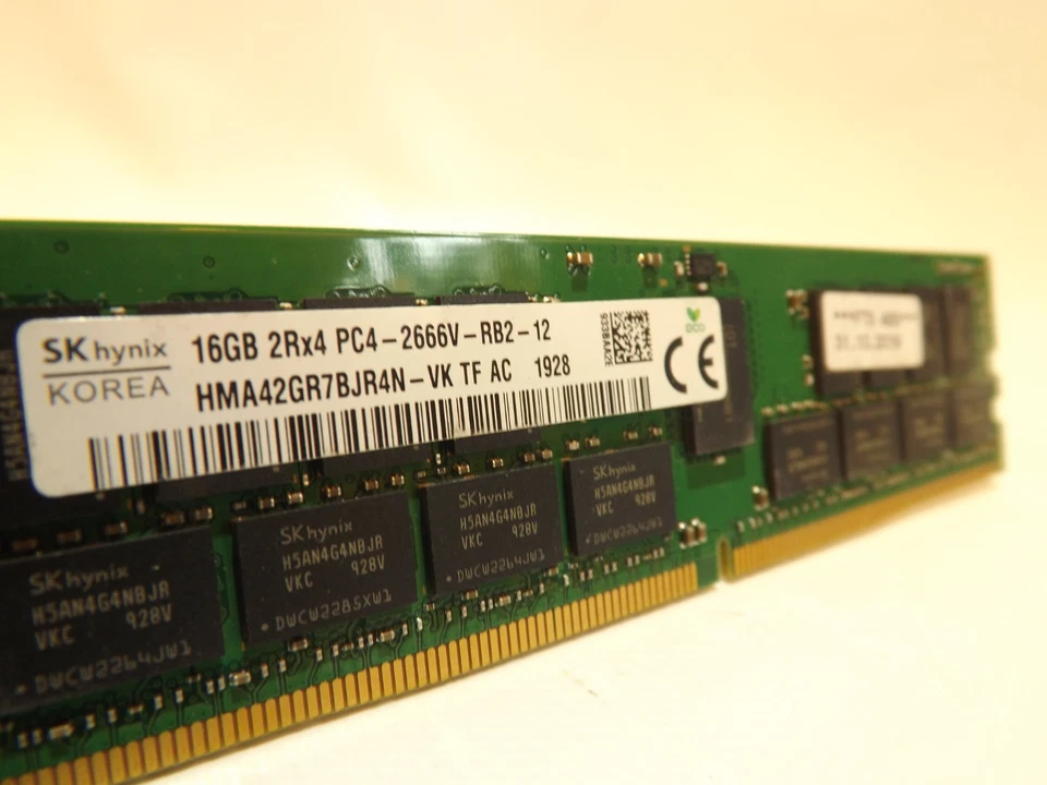 16GB 2Rx4 PC4-2666V-RB2 SKhynix HMA42GR7BJR4N-VK TF AC Server RAM - Bild 2 von 3