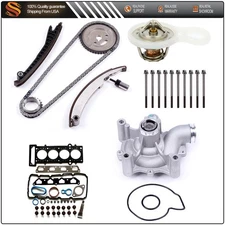 Head Gasket Bolts Set Timing Chain Kit Water Pump for Mini Cooper + Thermostat