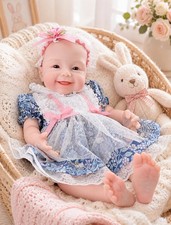 16 Inch Reborn Baby Doll Silicone Full Body, Girl, 6.4 lb