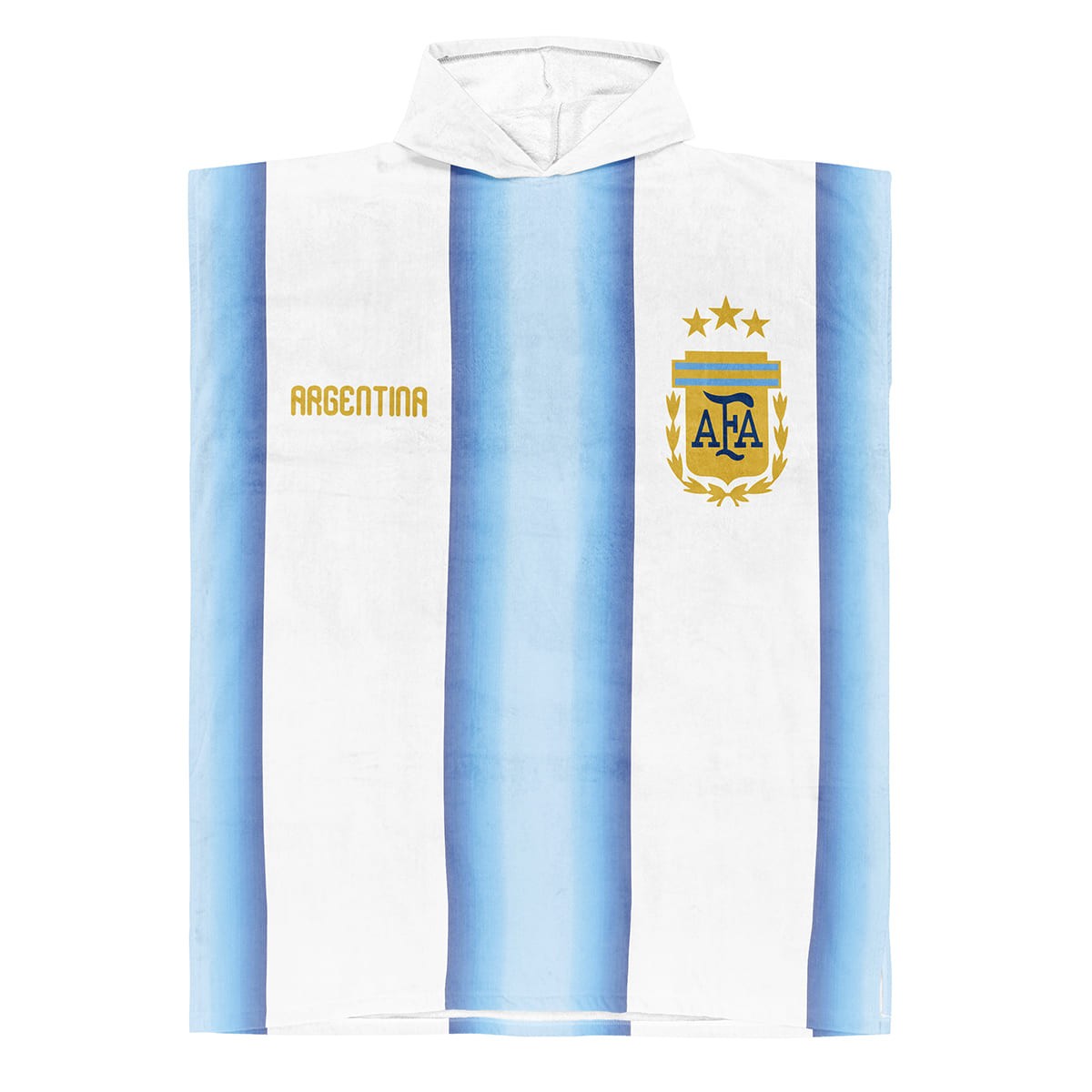 Poncho de bain adulte Argentine serviette piscine microfibre bleu ciel 80x110 cm